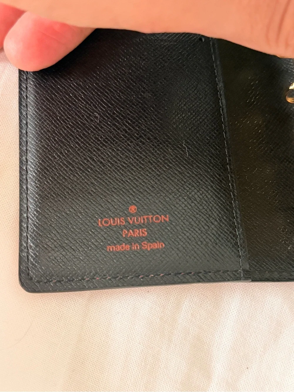 Louis Vuitton Red and Black Leather passport holder,contact and card holder